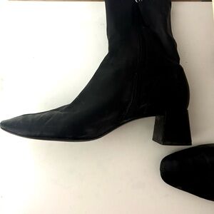 Zara Vintage Leather Block Heels